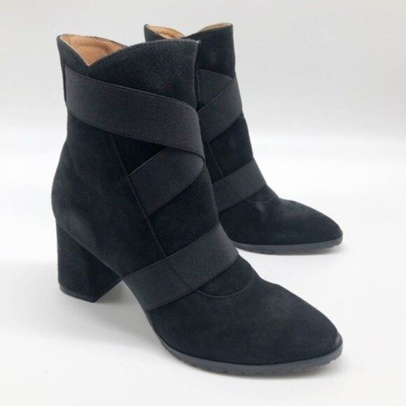 ANDRE ASSOUS Porter Black Suede Bootie  - Picture 1 of 12